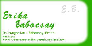 erika babocsay business card